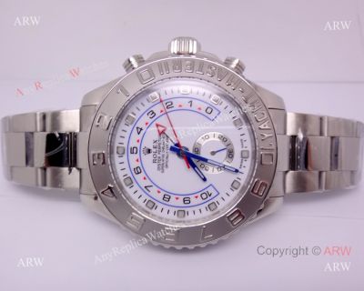Swiss Copy Rolex Yachtmaster II 7750 Watch Stainless Steel Silver Bezel